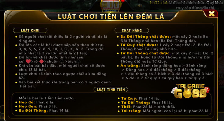 Chiến thuật cược Tiến lên đếm lá cực chuẩn tại cổng game Go88